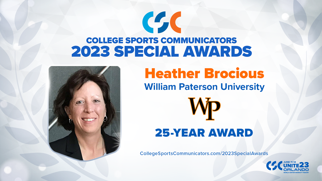 2023 Special Awards Salute: Heather Brocious (William Paterson), 25-Year Award